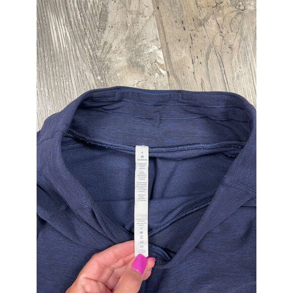 Lululemon Run On Jogger 28" Size 6 Heathered Hero Blue Zip Pocket Tight - Picture 5 of 9